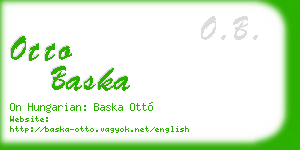 otto baska business card