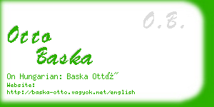 otto baska business card
